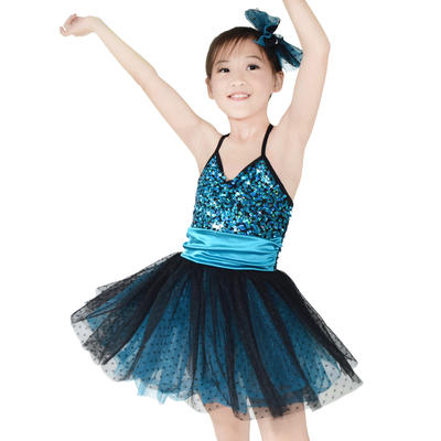 MiDee Modern Children Sequin Ballet Tulle  Girls Dance Costume