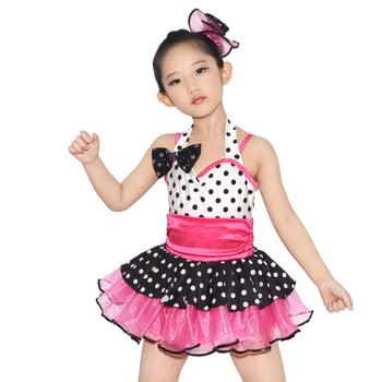 MiDee Multicolor Dots Lyrical Ballet Girls Dance Dress Leotard Costume