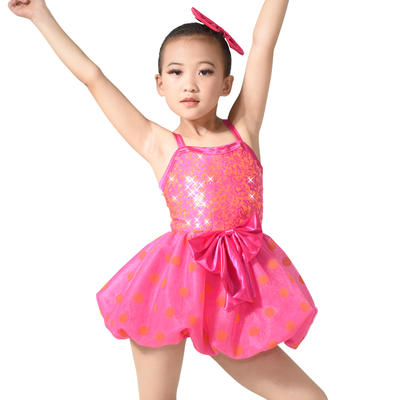 MiDee Hot Pink Camisole Ballet Girls Dance Costumes Kids Party Wear